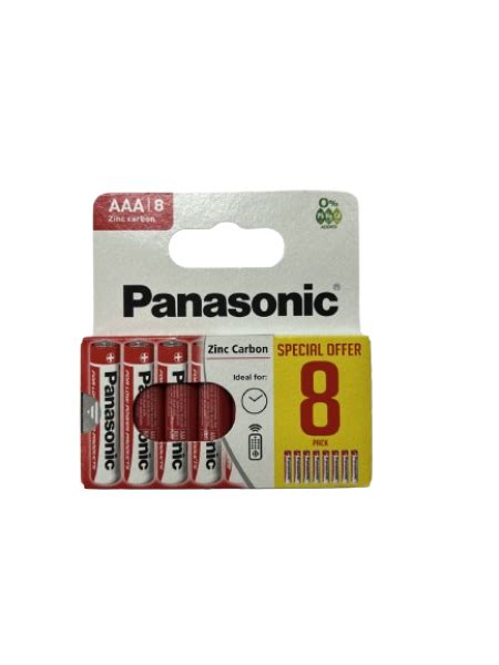 Buy Wholesale Panasonic AAA Zinc Carbon Batteries 8 Pack Astro Imports