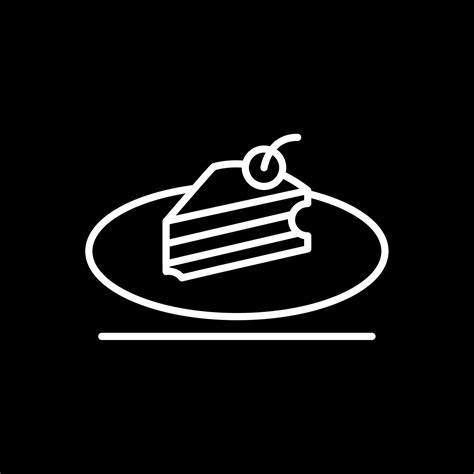 Piece Of Cake Line Inverted Icon Design Vector Art At Vecteezy