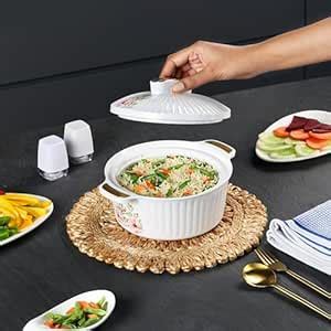 Buy CELLO Sonet Insulated Inner Steel Casserole For Roti Set Of 2 1000ml White Hot Box For