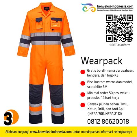 Contoh Desain Dan Model Wearpack Coverall Safety Greto Uniform