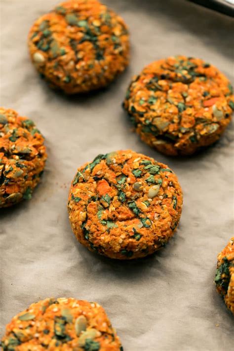 Carrot Lentil Cakes With Garlic Herb Tahini Sauce Blissful Basil