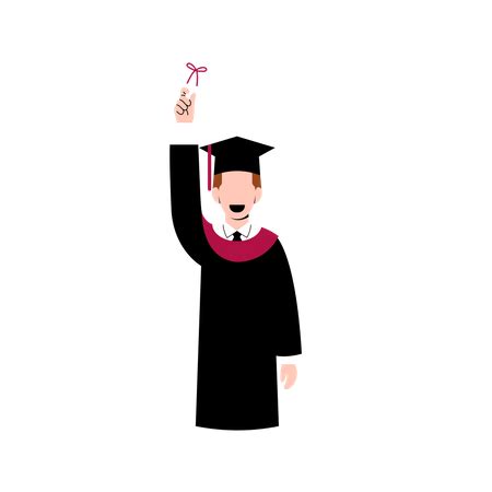 man graduation illustration pack  people illustrations svg png