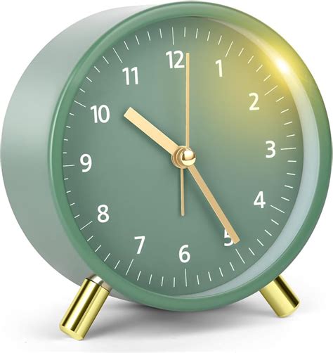 hotut analogue alarm clocksilent alarm clocks bedside  ticking