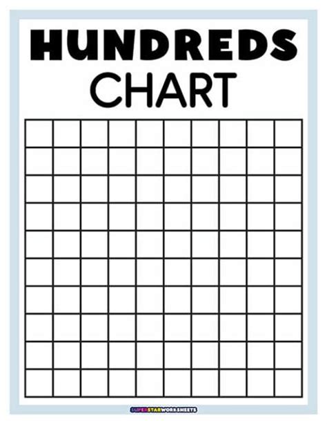 Hundreds Chart Printables Superstar Worksheets