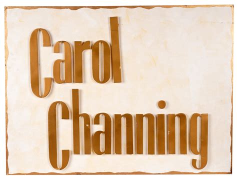 Lot - CAROL CHANNING HANDMADE SIGN
