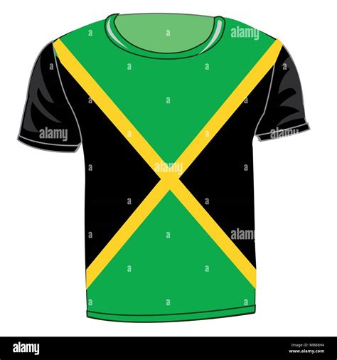 T Shirt Flag Jamaica Stock Vector Image And Art Alamy