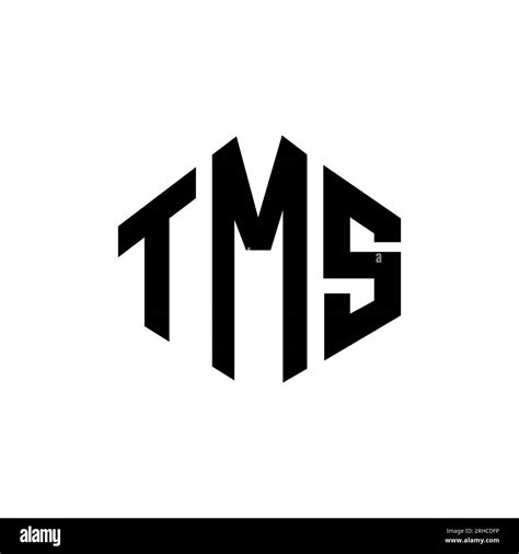 tms letter logo design  polygon shape tms polygon  cube shape