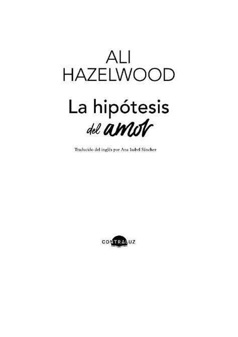 SOLUTION La Hip Tesis Del Amor Ali Hazelwood Z Library Studypool