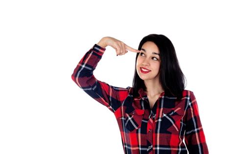 Premium Photo Pensive Brunette Woman