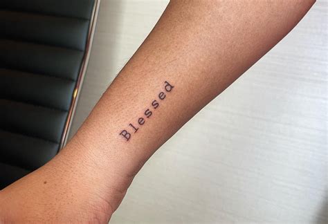 Blessed Tattoo On Forearm