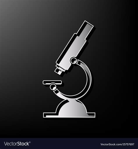 Chemistry microscope sign for laboratory Vector Image