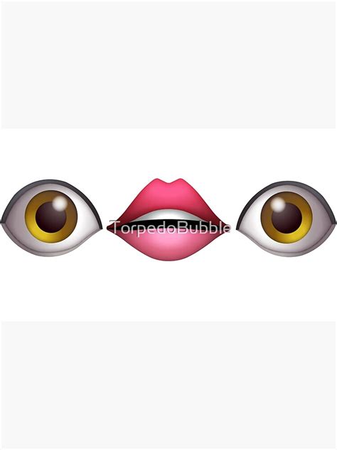 "eye lips eye emoji man meme face" Canvas Print for Sale by ...