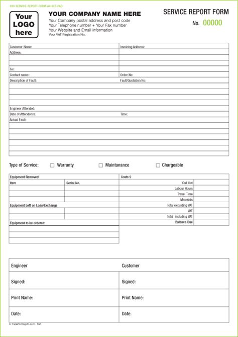 Equipment Fault Report Template 2 Templates Example Templates Example