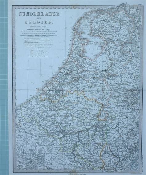 1875 Landkarte Niederlande Und Belgien Antwerpen Holland Amsterdam