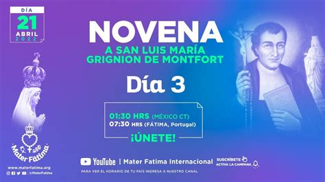 Día 3 Novena a San Luis María Grignion de Montfort YouTube