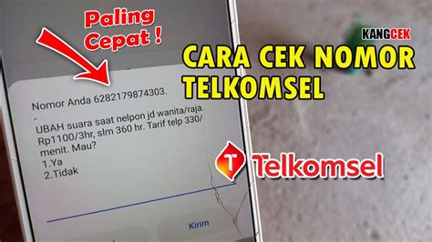 Cara Melihat Nomor Kartu Telkomsel Di Hp Paling Cepat Youtube