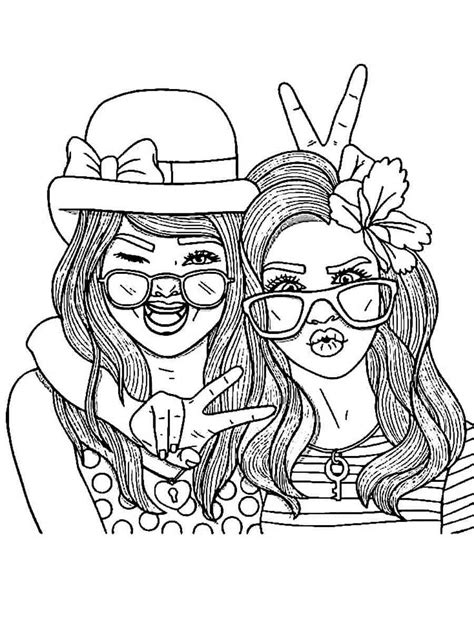 Cute Bff Coloring Pages