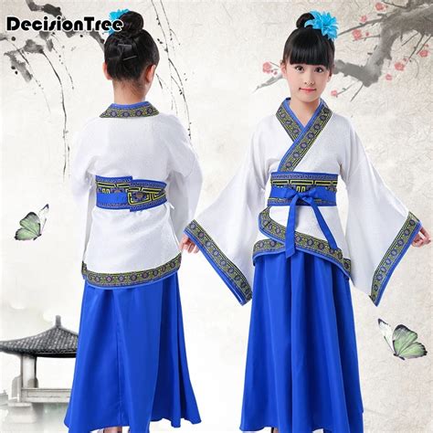 2019 new children traditional ancient chinese silk clothing for girls ...