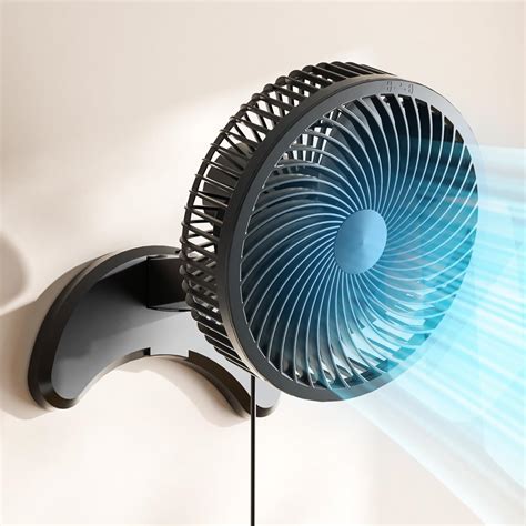 Koonie 8 Wall Mount Fan Quiet Small Wall Fan With Timer 82ft Wired