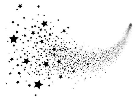 Abstract Black Falling Star Vector - Shooting Star with Elegant Stock ...