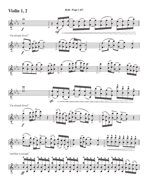 Jireh (Choral Anthem SATB) Violin Sheet Music PDF (Semsen Music / Arr ...