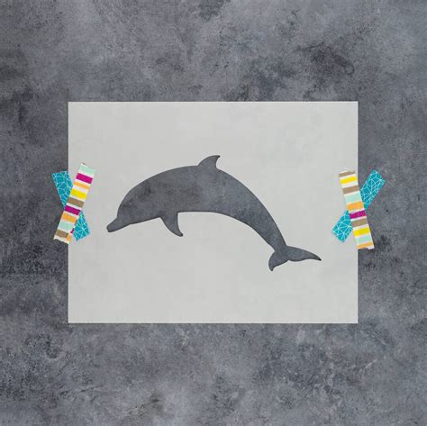 Dolphin Stencil Reusable Dolphin Stencils, Large Dolphin Stencil ...