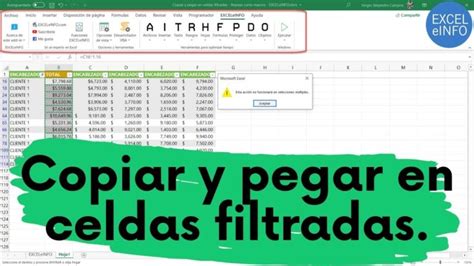 Cómo Copiar Y Pegar En Excel Con Filtros Activados Recursos Excel