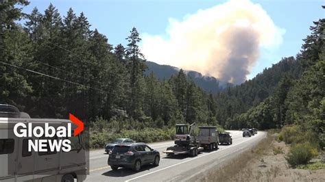 BC Wildfires Highway 4 On Vancouver Island Shut Down By Fire East Of