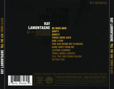 Car Tula Trasera De Ray Lamontagne Till The Sun Turns Black Portada