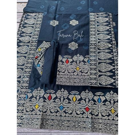 Jual Set Couple Kamen Saput Udeng Songket Bordir Pakaian Adat Bali