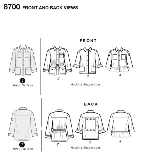 Simplicity Pattern 8700 Jackets Hacking Misses Sizes Xs S M L Xl