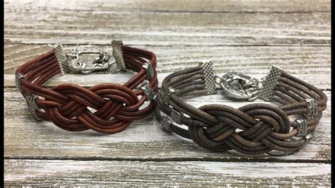 How To Make A Leather Celtic Knot Bracelet Youtube