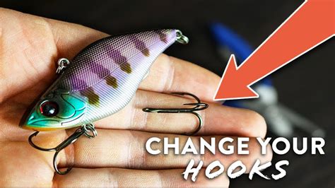 WHY And HOW To Change Your TREBLE Hooks Fishing Lure Maintenance Tips