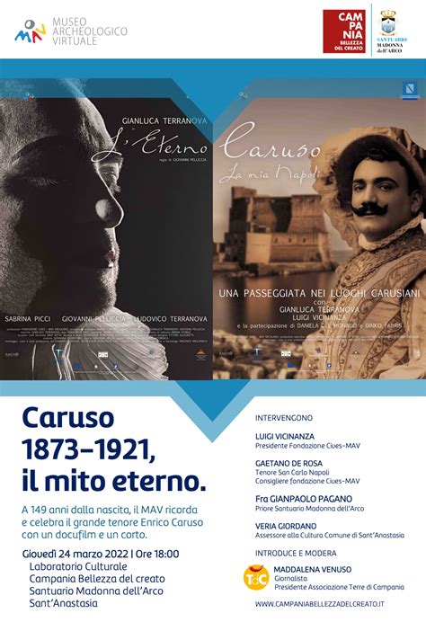 “Caruso 1873 – 1921, il mito eterno”: Terre di Campania celebra l