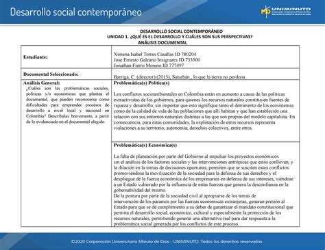 Uni Act Ane Mod Act Eva Desarrollo Social Contempor Neo Unidad