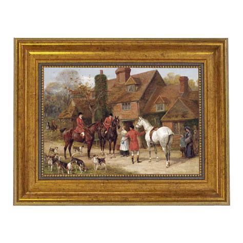 The Stirrup Cup By Heywood Hardy Framed Oil Painting Print On Canvas In