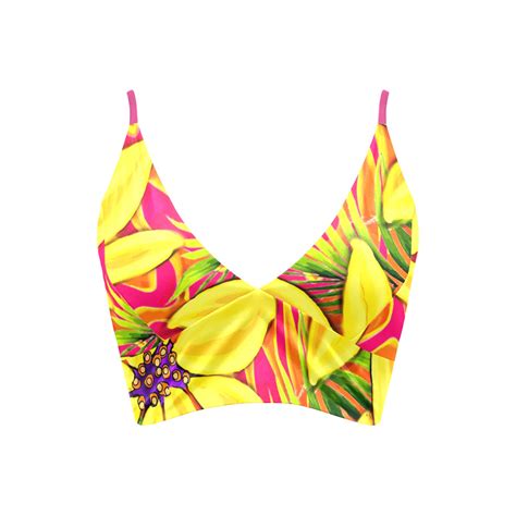 Passionflower Crop Bikini Top Model S40 ID D6786028