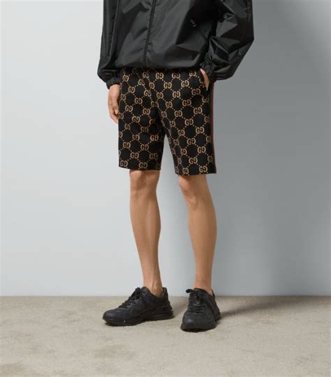 Mens Gucci Black Gg Supreme Bermuda Shorts Harrods Uk