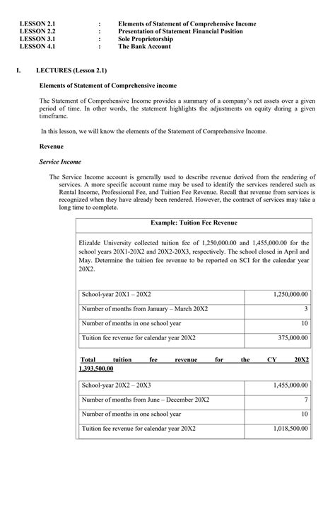 SOLUTION: Statement of Comprehensive Income - Studypool 