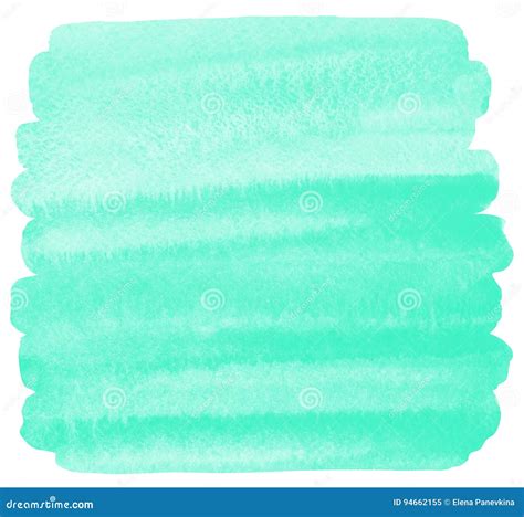 Mint Green Watercolor Background Square Brush Stroke Stock