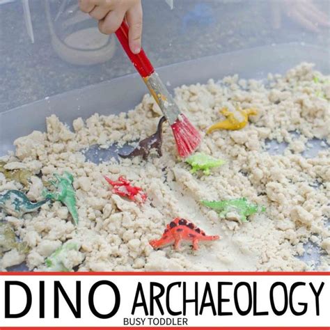 Dinosaur Archaeology A Fun Sensory Activity With Cloud Dough An Easy