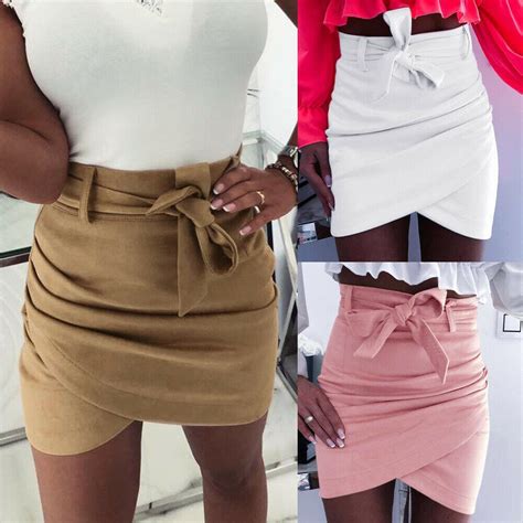 Fashion Womens Mini Skirts Sexy Bandage Clubwear High Waist Pencil