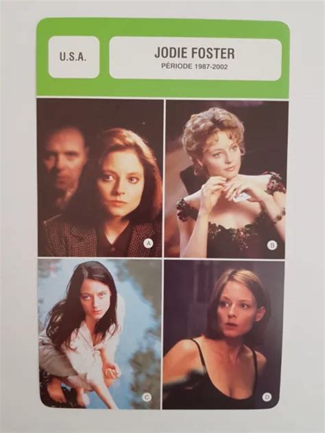 Carte Fiche Cinema Jodie Foster Periode 1987 2002 Eur 2 50 Picclick Fr