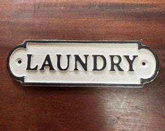 Laundry Sign Cast Iron Sign Cast Iron Laundry Sign Laundry Door