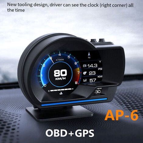 Affichage T Te Haute Hud De Voiture Obd Gps Diagnostic De Voiture