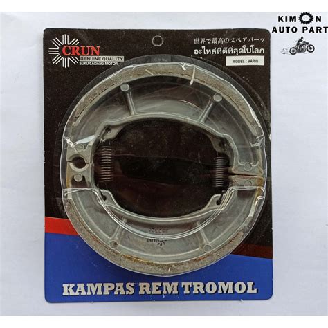 Jual KAMPAS REM BELAKANG CRUN BRAKE SHOE VARIO BEAT SPACY KAMPAS