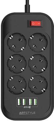 Характеристики Сетевой фильтр ARTSTYLE CL-6403B, 2м, черный (1922356 ...
