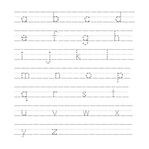 Tracing Lowercase Letters Free Printable