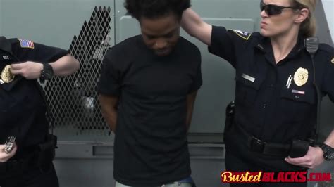 Black Dude Gets Fucked In Outdoors By Two Horny Cops During A Police Procedure At The Hood Join