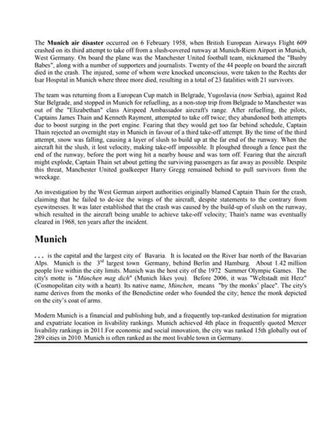 Munich Air Disaster of 1958 Kills 23 Including Manchester United Football Team | PDF